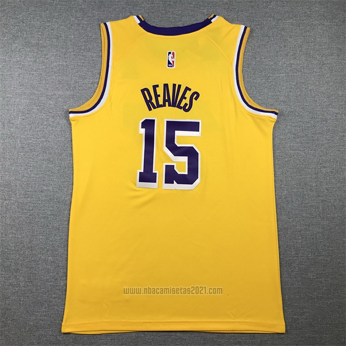 Camiseta Los Angeles Lakers Austin Reaves #15 Icon 2022-23 Amarillo